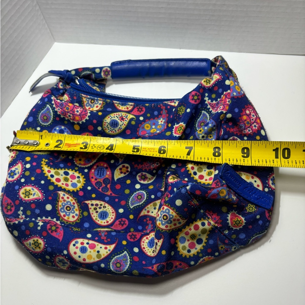 Vintage Tommy Hilfiger Blue Paisley HT logo Tote Bag Nylon‎ Changeable Shape - Picture 4 of 13
